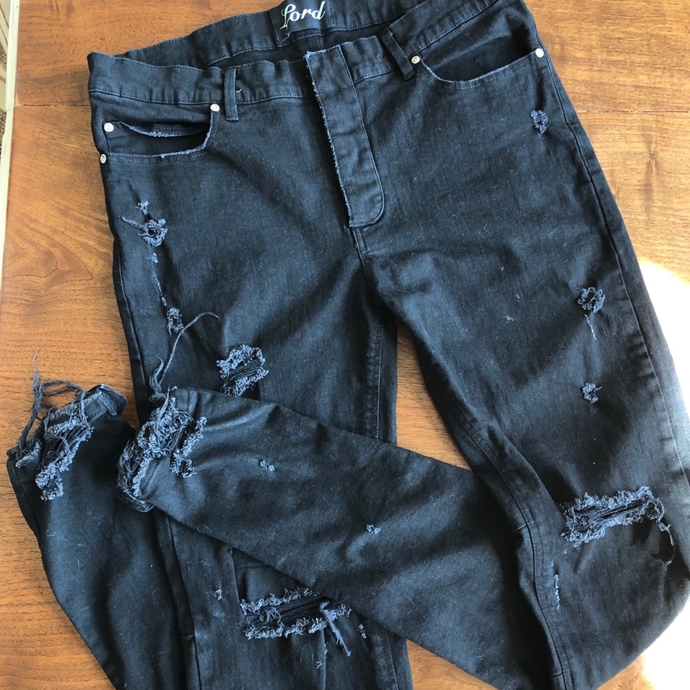 RARE! Lord Studios Destroyed Denim Jeans